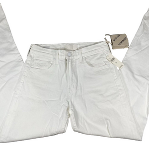 MOTHER High Rise Jeans in Crisp White